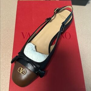 Valentino Black and Brown Flats